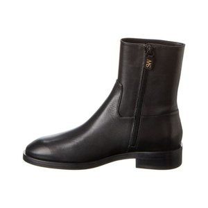 SW STUART WEITZMAN KYE Zip Leather Boot BLACK